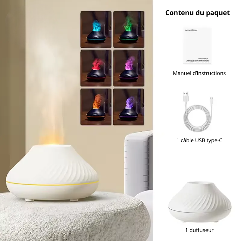 Contenu complet du diffuseur avec câble et réservoir