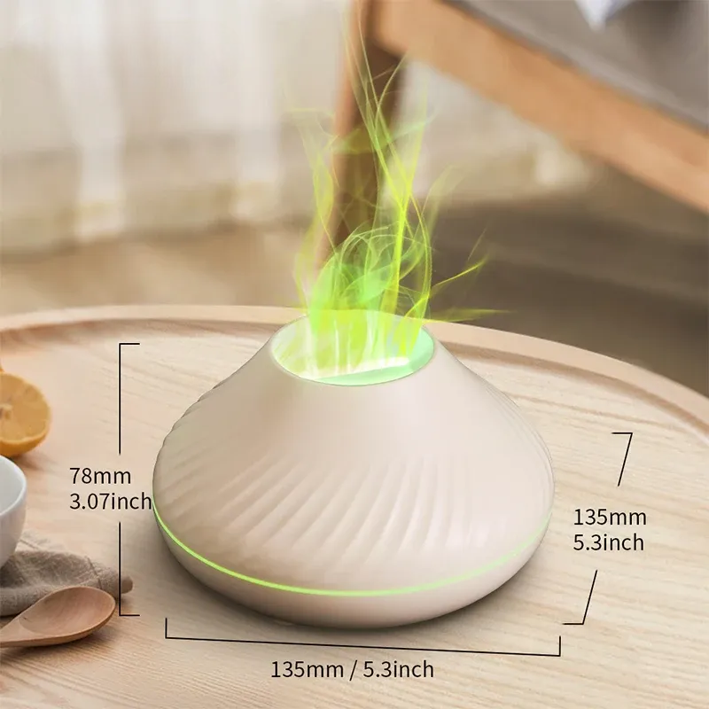 Vue de dessus du diffuseur d’huile essentielle en fonctionnement