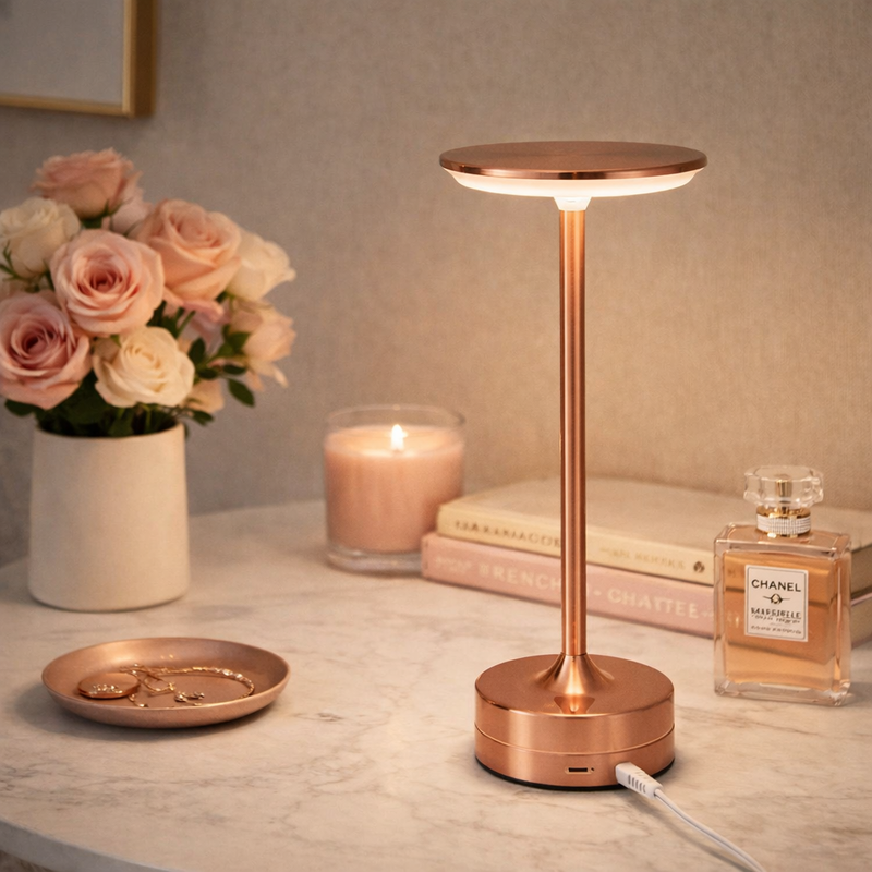 Lampe tactile Lyra™ — métal & lumière d’ambiance