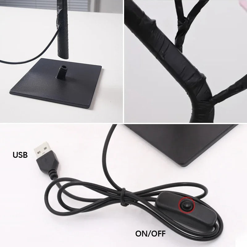 Interrupteur tactile sur lampe LED fleurs