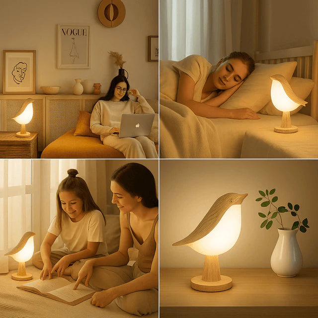 Lampe tactile led en forme d'oiseau permet plusieurs utilisations dans la maison car elle est très polyvalente et portative