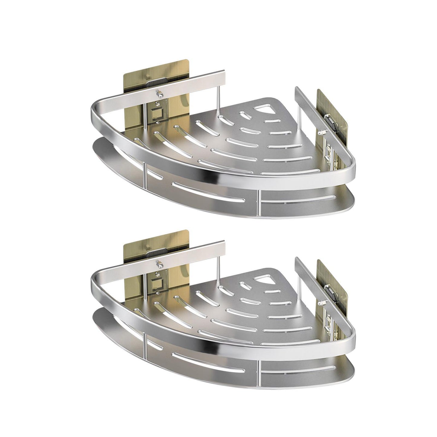 Étagère Murale d'Angle Aluminium - Installation Sans Perçage