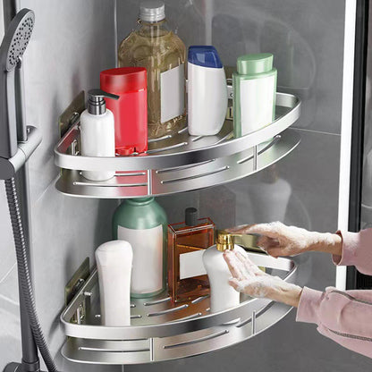 Étagère Murale d'Angle Aluminium - Installation Sans Perçage