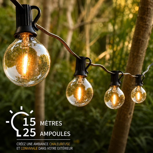 Teralux® - Guirlande Solaire Extérieure 15 mètres