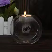 Bougeoir décoratif en verre – Ambiance chaleureuse