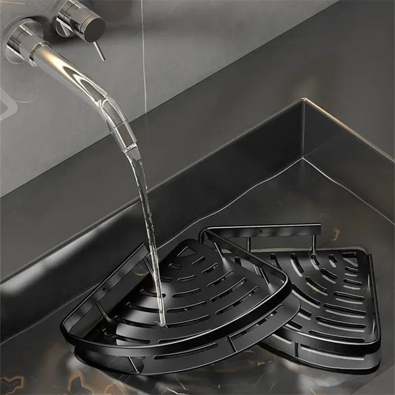 Étagère Murale d'Angle Aluminium - Installation Sans Perçage