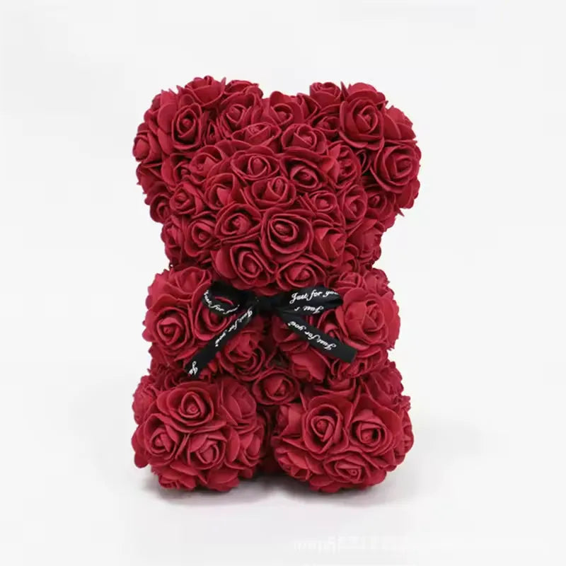 Ours de Roses Éternelles – 25 cm - Décoration & cadeau romantique