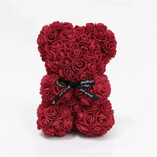 Ours de Roses Éternelles – 25 cm - Décoration & cadeau romantique