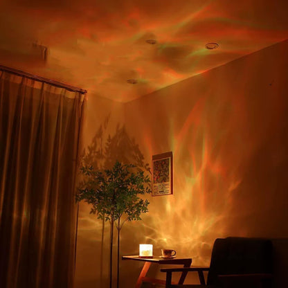 Aurora Wave - Projecteur à Ondulations d'Eau avec 16 Couleurs