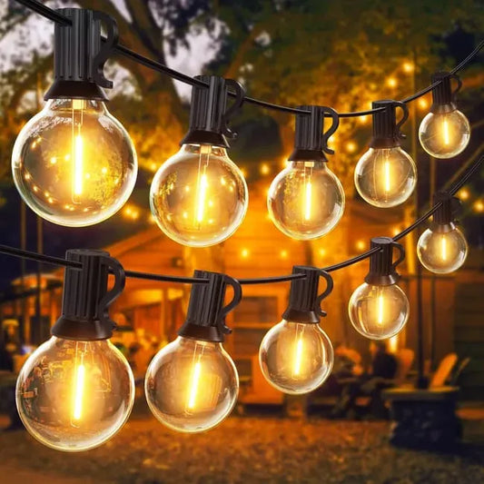 Guirlande solaire LED extérieure haute performance, lumière blanc chaud