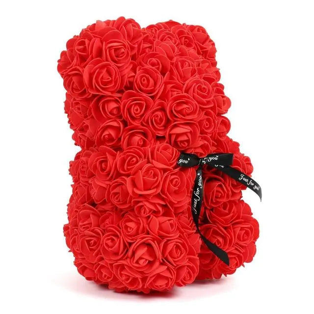Ours de Roses Éternelles – 25 cm - Décoration & cadeau romantique