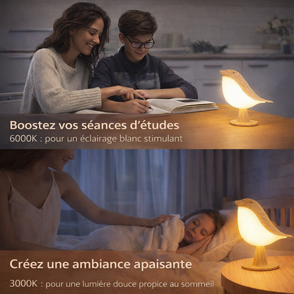 Lampe de chevet tactile - Oiseau de lune