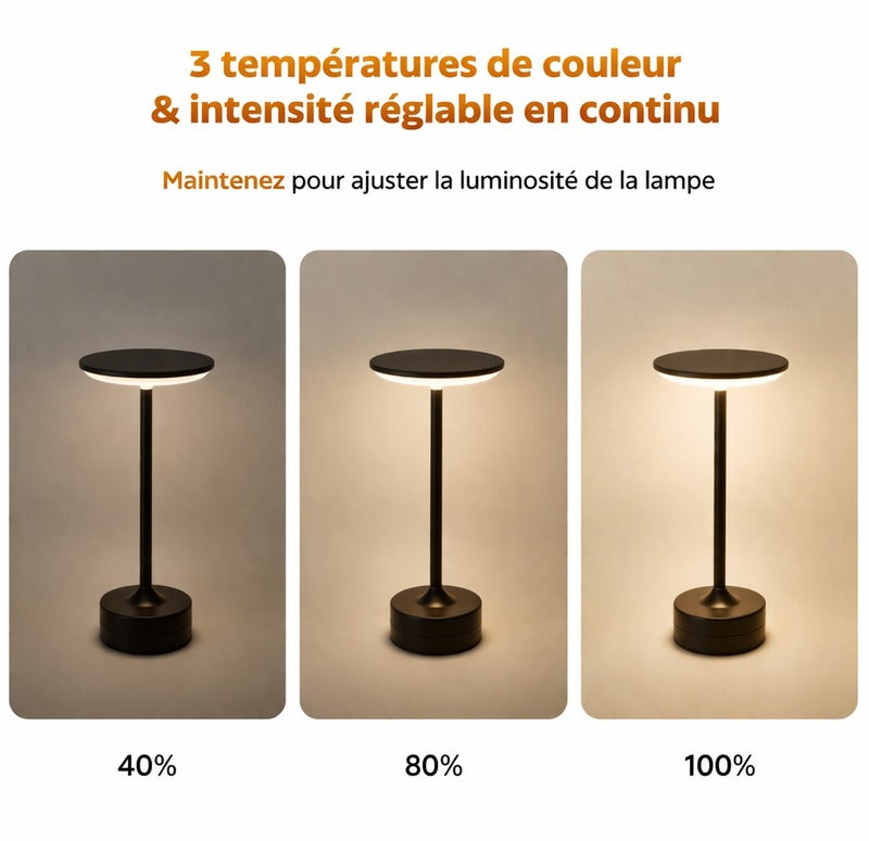 Lampe tactile Lyra™ — métal & lumière d’ambiance