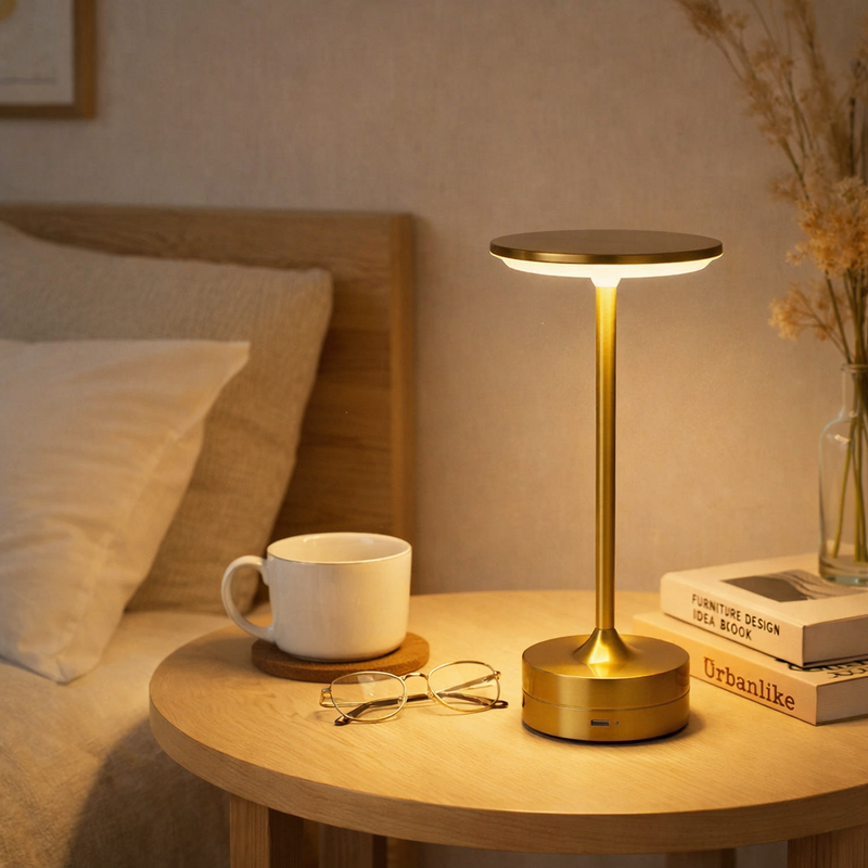 Lampe tactile Lyra™ — métal & lumière d’ambiance