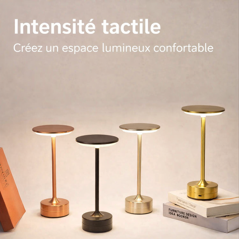 Lampe tactile Lyra™ — métal & lumière d’ambiance
