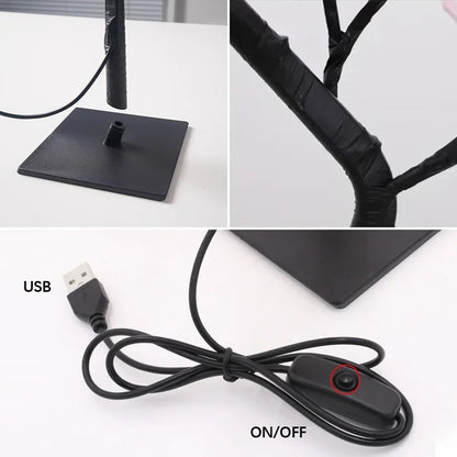Interrupteur tactile sur lampe LED fleurs