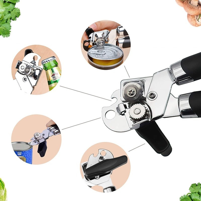 Ouvre boite en acier inoxydable SteelSharp - Rapide et Sécuritaire