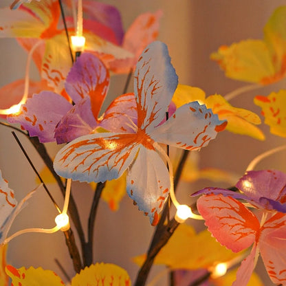Lampe LED Arbre à Papillons - Décoration Multicolore Enchantée
