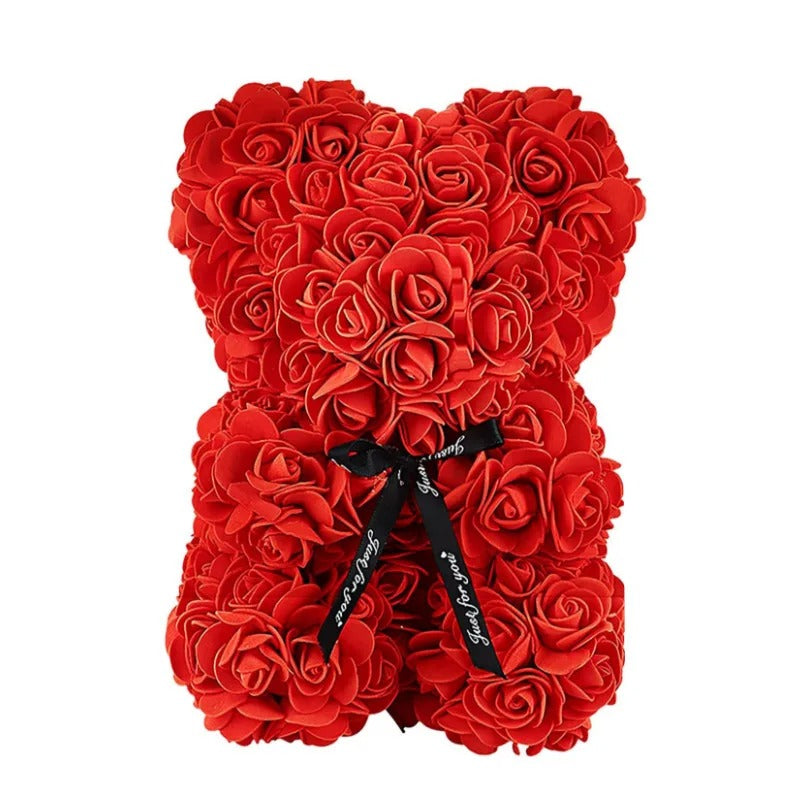 Ours de Roses Éternelles – 25 cm - Décoration & cadeau romantique