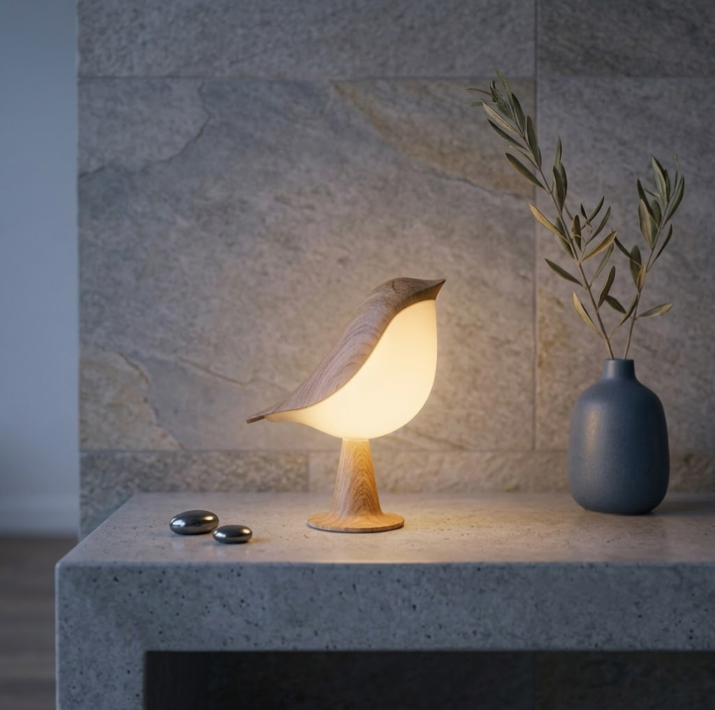 Lampe de chevet tactile - Oiseau de lune